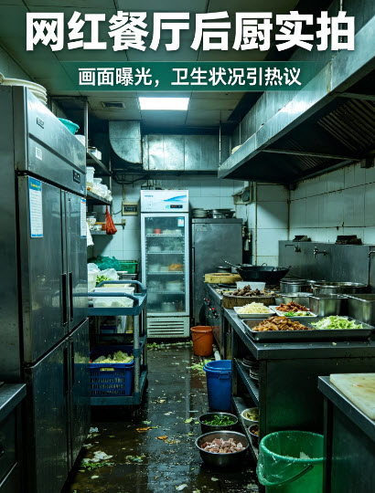 吃瓜网爆料：网红餐厅后厨实拍